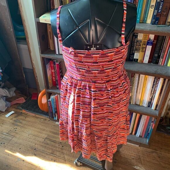 Loft sunset strip ruffled beachy size 6 whimsical sundress - Picture 2 of 3